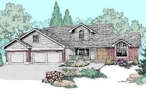 Traditional Exterior - Front Elevation Plan #60-262