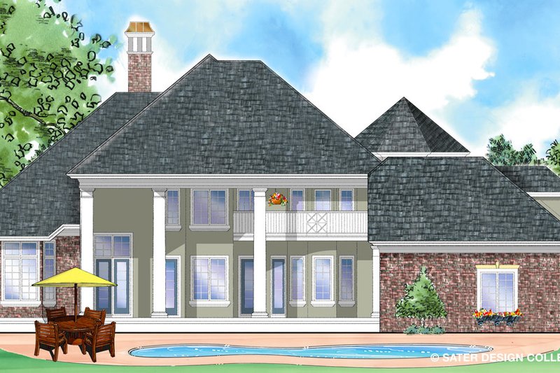 Home Plan - Exterior - Rear Elevation for Southern House Plan #930-270 - 4 bed, 3.5 bath