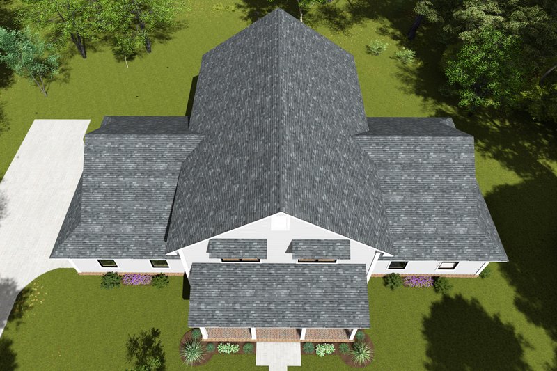 House Design - Exterior - Other Elevation 4 for Farmhouse House Plan #513-2260 - 4 bed, 3.5 bath