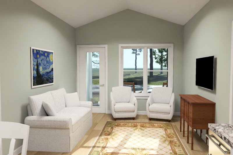 Architectural House Design - Interior - Family Room for Cottage House Plan #513-2456 - 2 bed, 2 bath