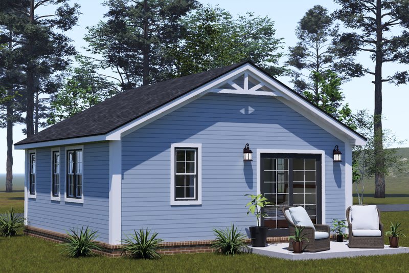 Home Plan - Exterior - Other Elevation 2 for Cottage House Plan #513-2493 - 1 bed, 1 bath