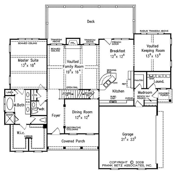 Home Plan - European Floor Plan - Main Floor Plan #927-20