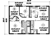 Classical Style House Plan - 3 Beds 1 Baths 1120 Sq/Ft Plan #25-4827 