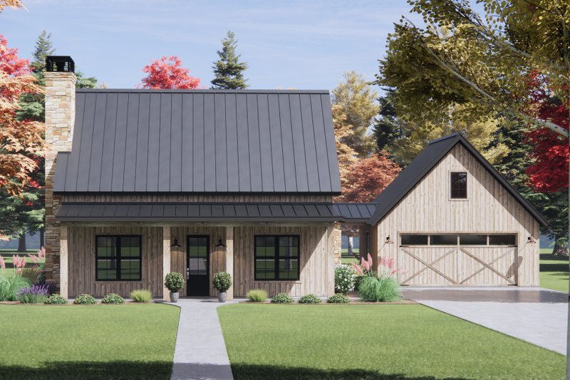 Architectural House Design - Farmhouse Exterior - Front Elevation Plan #1096-159