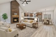 Barndominium Style House Plan - 3 Beds 2 Baths 1616 Sq/Ft Plan #44-299 