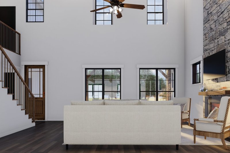 House Blueprint - Interior - Family Room 2 for Farmhouse House Plan #923-273 - 4 bed, 3.5 bath