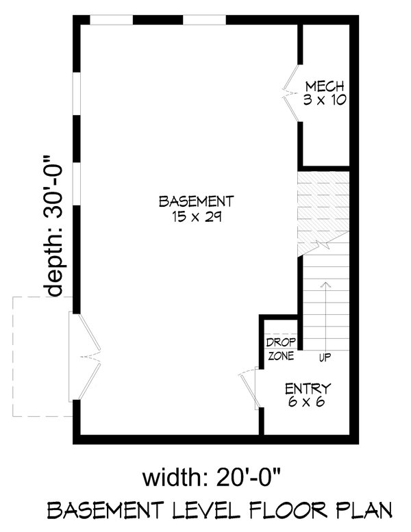 House Blueprint - Contemporary Floor Plan - Lower Floor Plan #932-1357