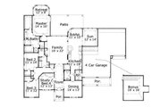 European Style House Plan - 4 Beds 2.5 Baths 2956 Sq/Ft Plan #411-333 