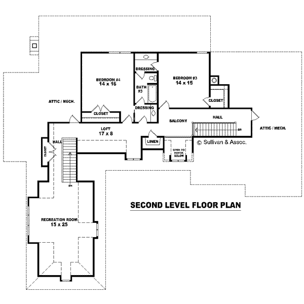 European Floor Plan - Upper Floor Plan #81-1623