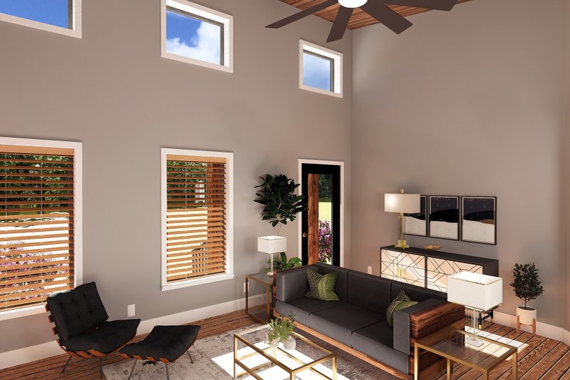 Dream House Plan - Interior - Family Room 1 for Modern House Plan #44-295 - 2 bed, 1 bath