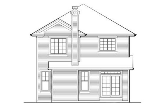 Exterior - Rear Elevation for Traditional House Plan #48-318 - 3 bed, 2.5 bath