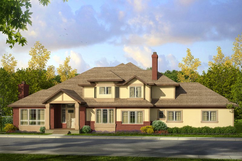 Traditional Style House Plan - 4 Beds 3.2 Baths 3812 Sq/Ft Plan #124-1008