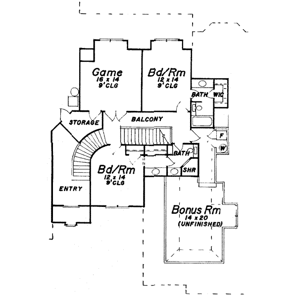 House Plan Design - European Floor Plan - Upper Floor Plan #52-169