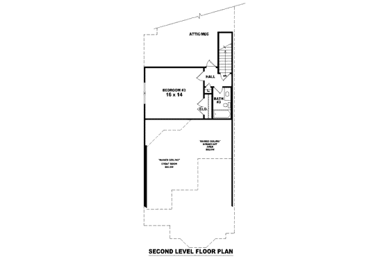 Floor Plan - Upper Floor for European House Plan #81-13658 - 3 bed, 3 bath
