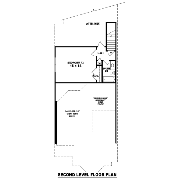 Floor Plan - Upper Floor for European House Plan #81-13658 - 3 bed, 3 bath