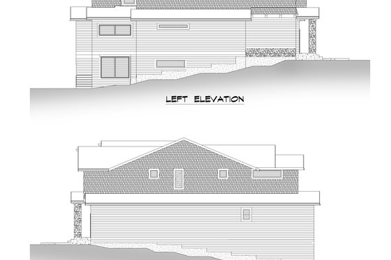 Exterior - Other Elevation 3 for Modern House Plan #1066-189 - 5 bed, 5.5 bath