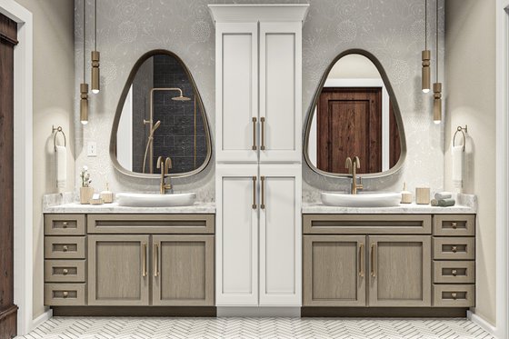 Interior - Bathroom for Adobe / Southwestern House Plan #455-603 - 3 bed, 2 bath