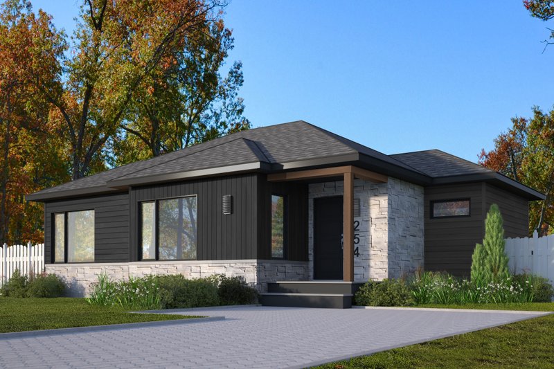 Architectural House Design - Bungalow Exterior - Front Elevation Plan #23-2787