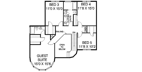 Home Plan - Victorian Floor Plan - Upper Floor Plan #60-312