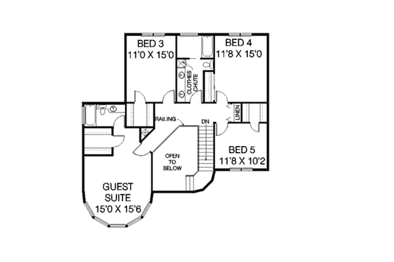 House Plan Design - Floor Plan - Upper Floor for Victorian House Plan #60-312 - 6 bed, 3.5 bath
