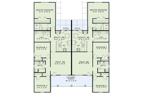Floor Plan - Main Floor for Country House Plan #17-2562 - 6 bed, 4 bath