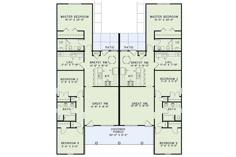 Dream House Plan - Floor Plan - Main Floor for Country House Plan #17-2562 - 6 bed, 4 bath