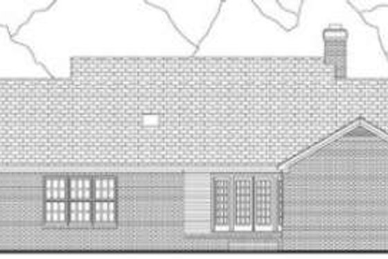 Exterior - Rear Elevation for Country House Plan #406-220 - 3 bed, 2.5 bath