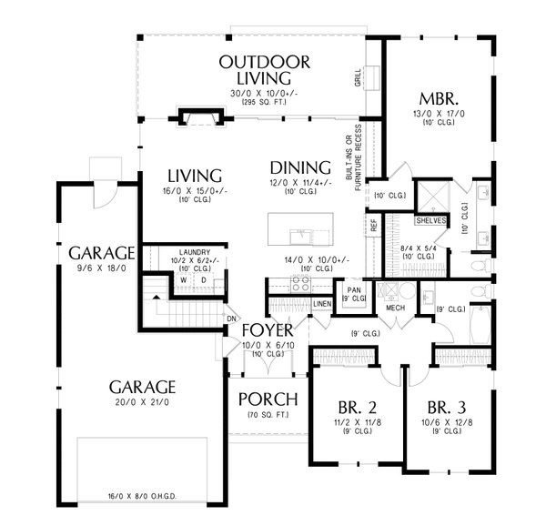 Architectural House Design - "basement stair location"