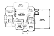European Style House Plan - 4 Beds 3 Baths 2371 Sq/Ft Plan #124-512 