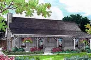 Cottage Exterior - Front Elevation Plan #45-244
