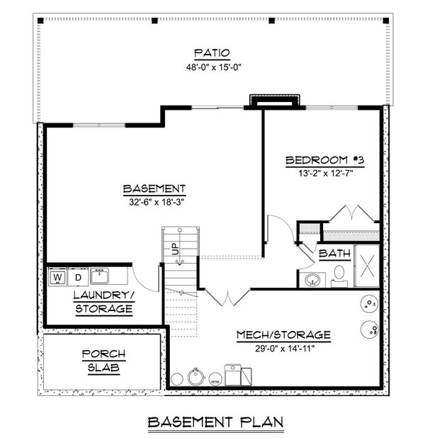 Modern Floor Plan - Lower Floor Plan #1064-319