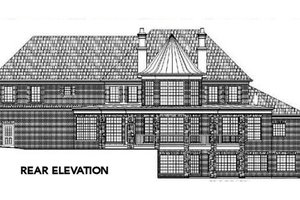 Exterior - Rear Elevation for Traditional House Plan #119-234 - 5 bed, 3 bath