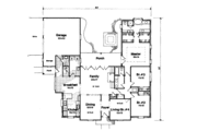 European Style House Plan - 3 Beds 2.5 Baths 2215 Sq/Ft Plan #41-155 