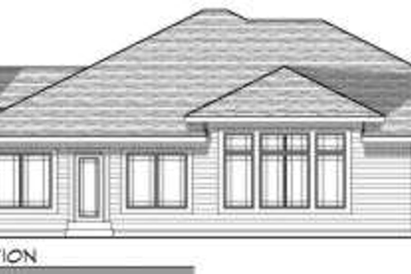 Home Plan - Exterior - Rear Elevation for Ranch House Plan #70-683 - 3 bed, 2 bath