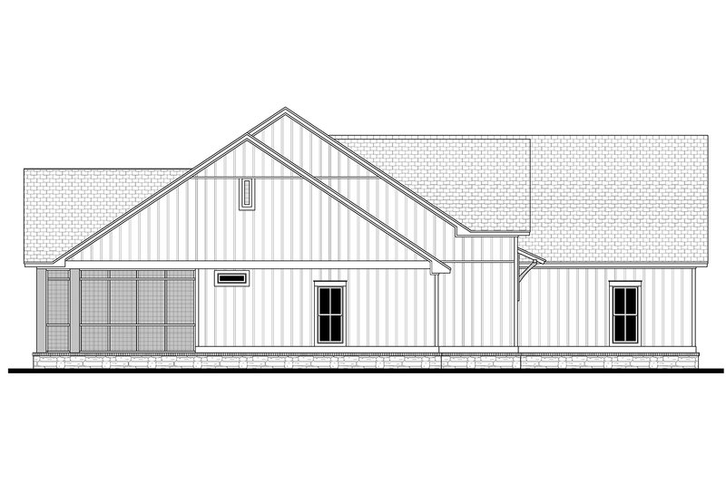 Dream House Plan - Left Side Elevation