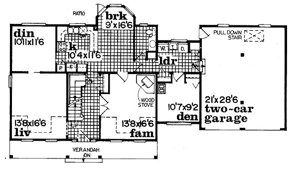 Traditional Floor Plan - Main Floor Plan #47-173