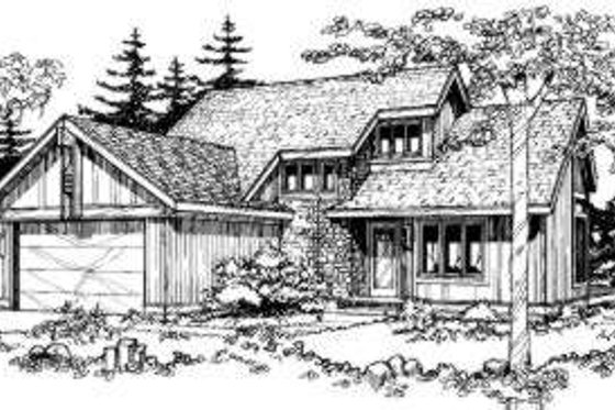 Exterior - Other Elevation House Plan #320-133 - 2 bed, 2.5 bath