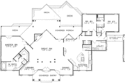 European Style House Plan - 3 Beds 2.5 Baths 2829 Sq/Ft Plan #8-104 