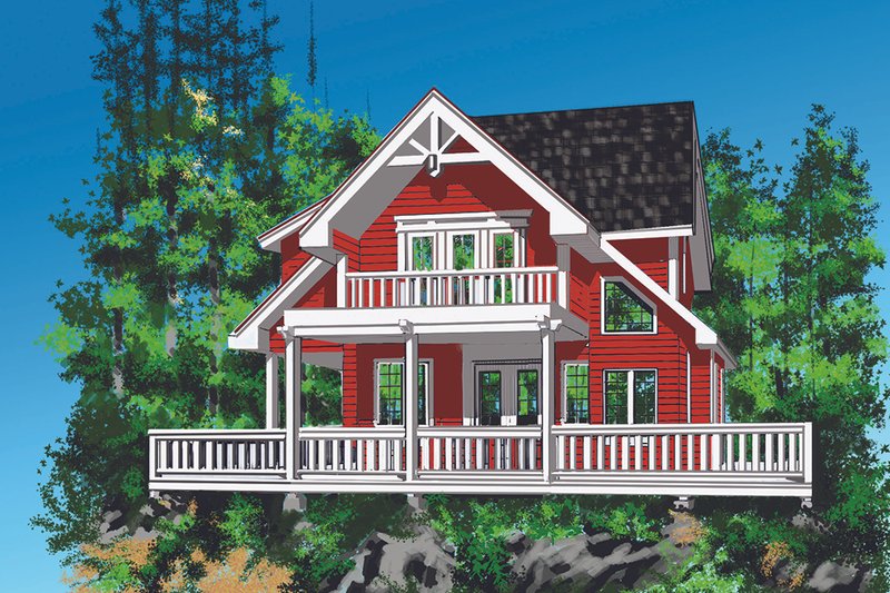 Architectural House Design - Cottage Exterior - Front Elevation Plan #118-134