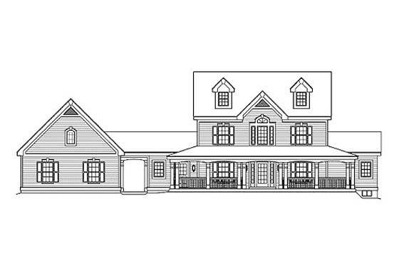 Exterior - Other Elevation for Farmhouse House Plan #57-352 - 3 bed, 2.5 bath