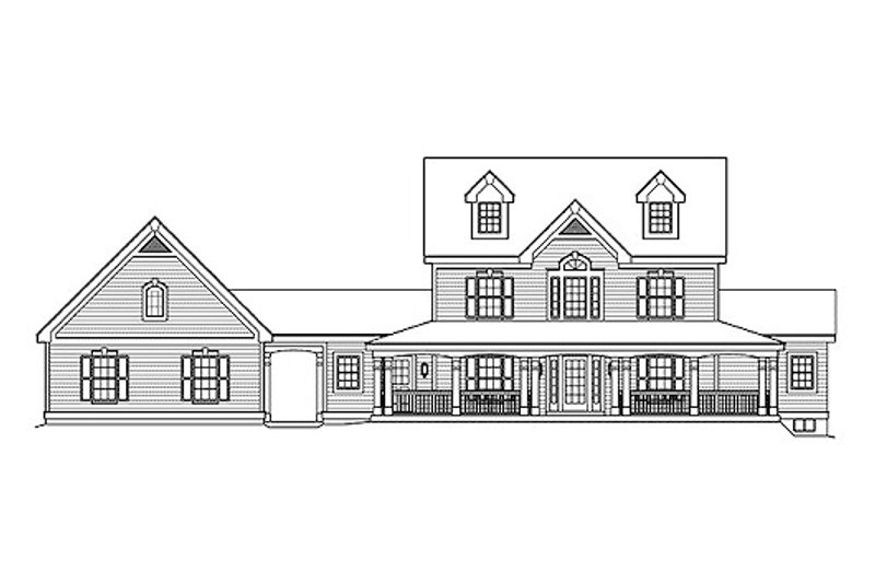 Architectural House Design - Exterior - Other Elevation for Farmhouse House Plan #57-352 - 3 bed, 2.5 bath