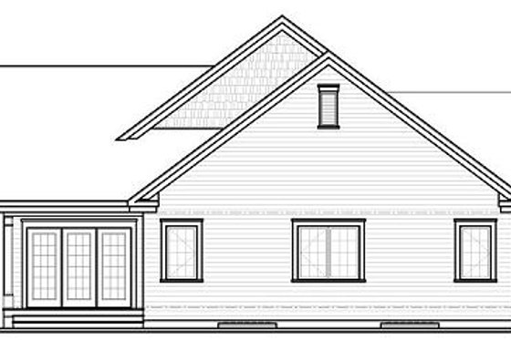 Exterior - Rear Elevation for Traditional House Plan #23-790 - 3 bed, 1 bath