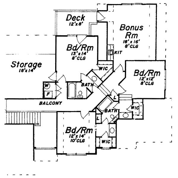 House Plan Design - European Floor Plan - Upper Floor Plan #52-181