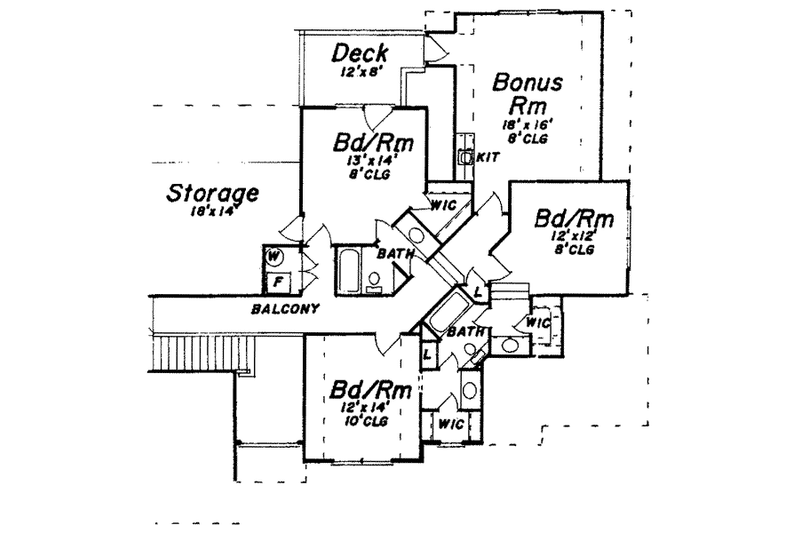 Home Plan - Floor Plan - Upper Floor for European House Plan #52-181 - 4 bed, 4 bath