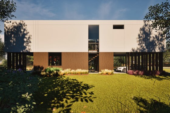Exterior - Other Elevation 2 for Modern House Plan #80-226 - 3 bed, 2.5 bath
