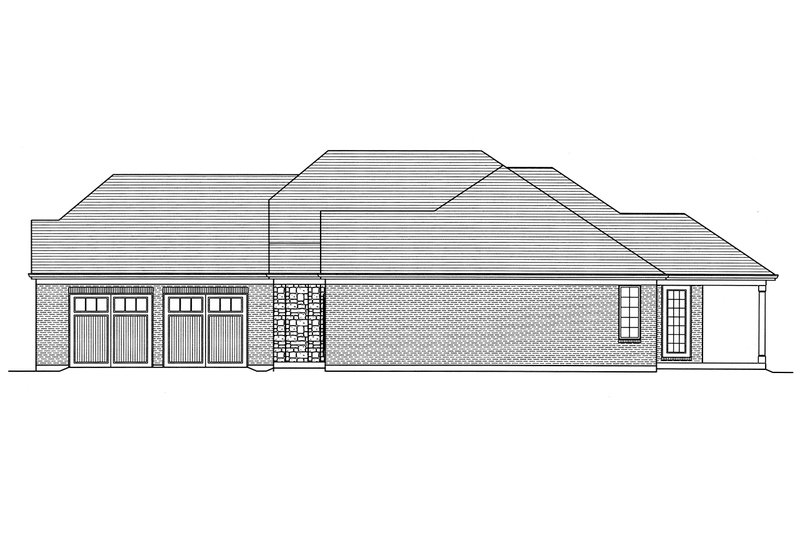 Dream House Plan - Right Side Elevation