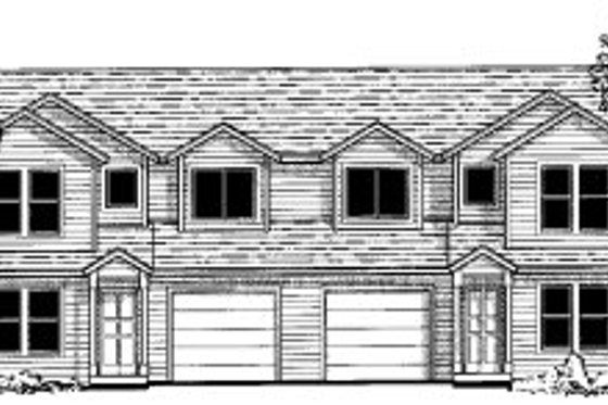 Exterior - Front Elevation for Traditional House Plan #303-376 - 3 bed, 2.5 bath