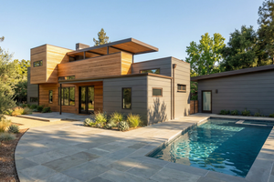 Exterior - Rear Elevation for Modern House Plan #484-15 - 3 bed, 3 bath