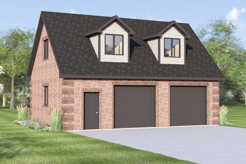 Architectural House Design - Exterior - Front Elevation 3 for Country House Plan #1064-461, 0 bath