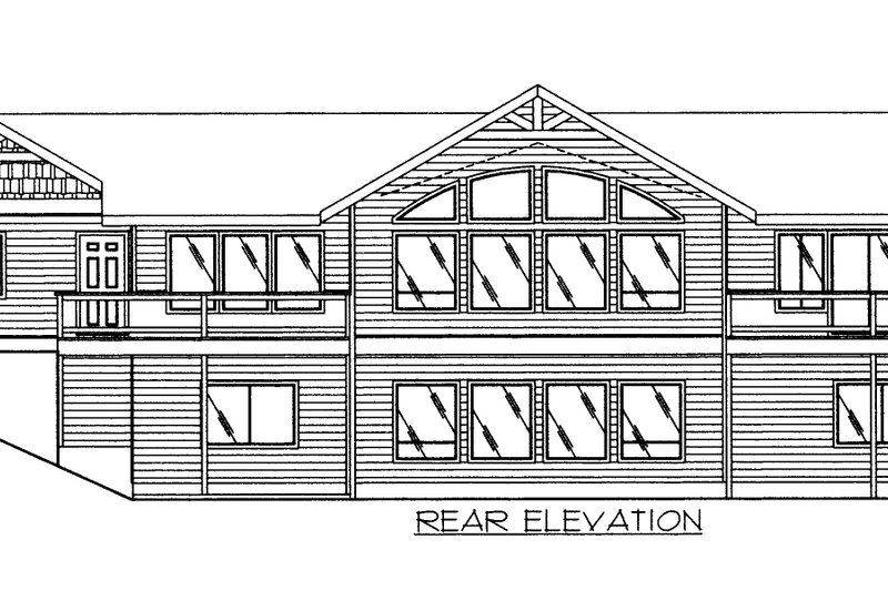 Home Plan - Exterior - Rear Elevation for Bungalow House Plan #117-530 - 5 bed, 4 bath